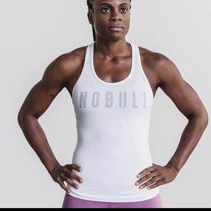 Women’s nobull racerback tank white sz sml